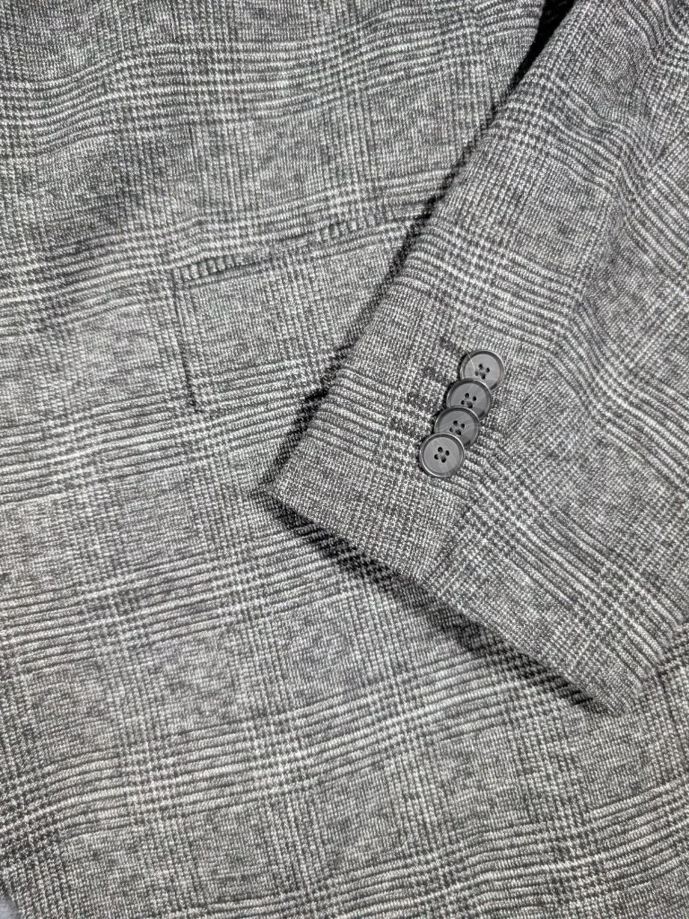 Banana Republic Slim Fit Blazer Mens 42L Grey Glen Plaid Sport Coat Jacket